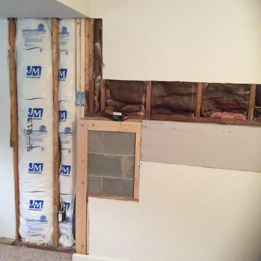 Wall insulation replacement during Contents Cleaning & Restoration in Ramsey